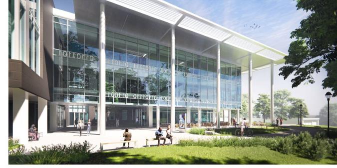 digital rendering of potential design for UNA CSIS building