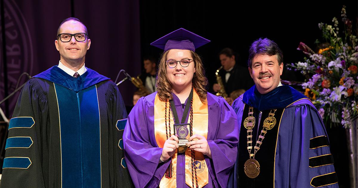 Ten students received the Keller Key at the two December commencement ceremonies at the University of North Alabama. 