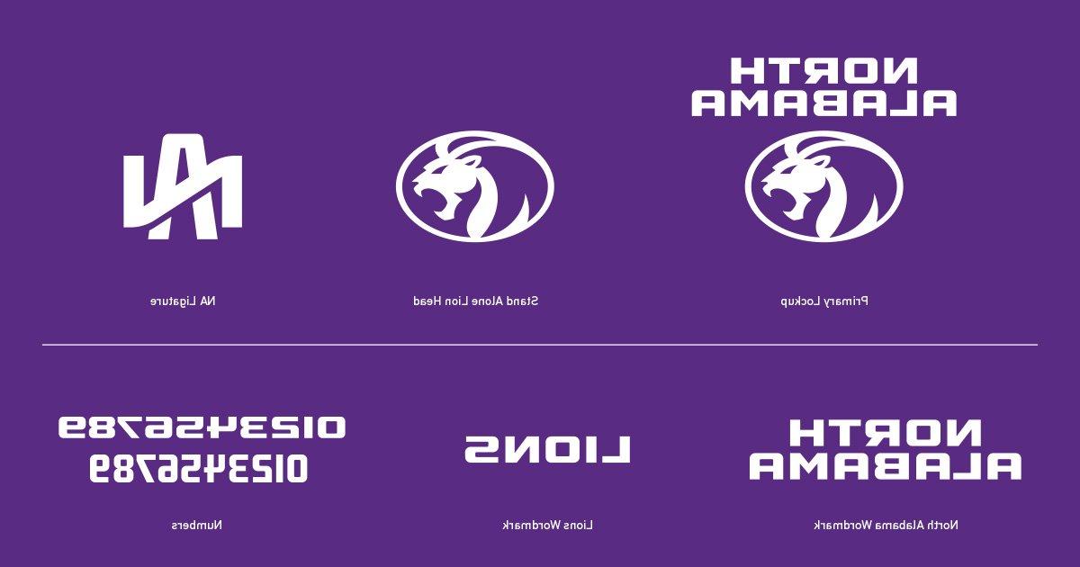 North Alabama Athletics rebranding includes slight changes to the lion imagery, NA secondary logo, and typeface.